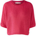 Raspberry Sorbet Cropped Batwing Jumper