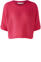 Raspberry Sorbet Cropped Batwing Jumper