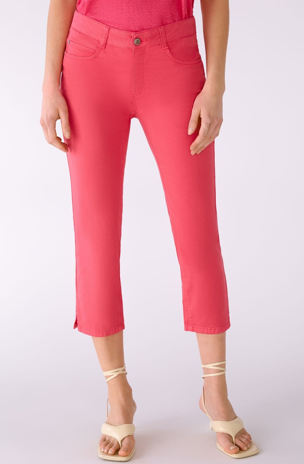 Raspberry Sorbet Cropped Skinny Jeans