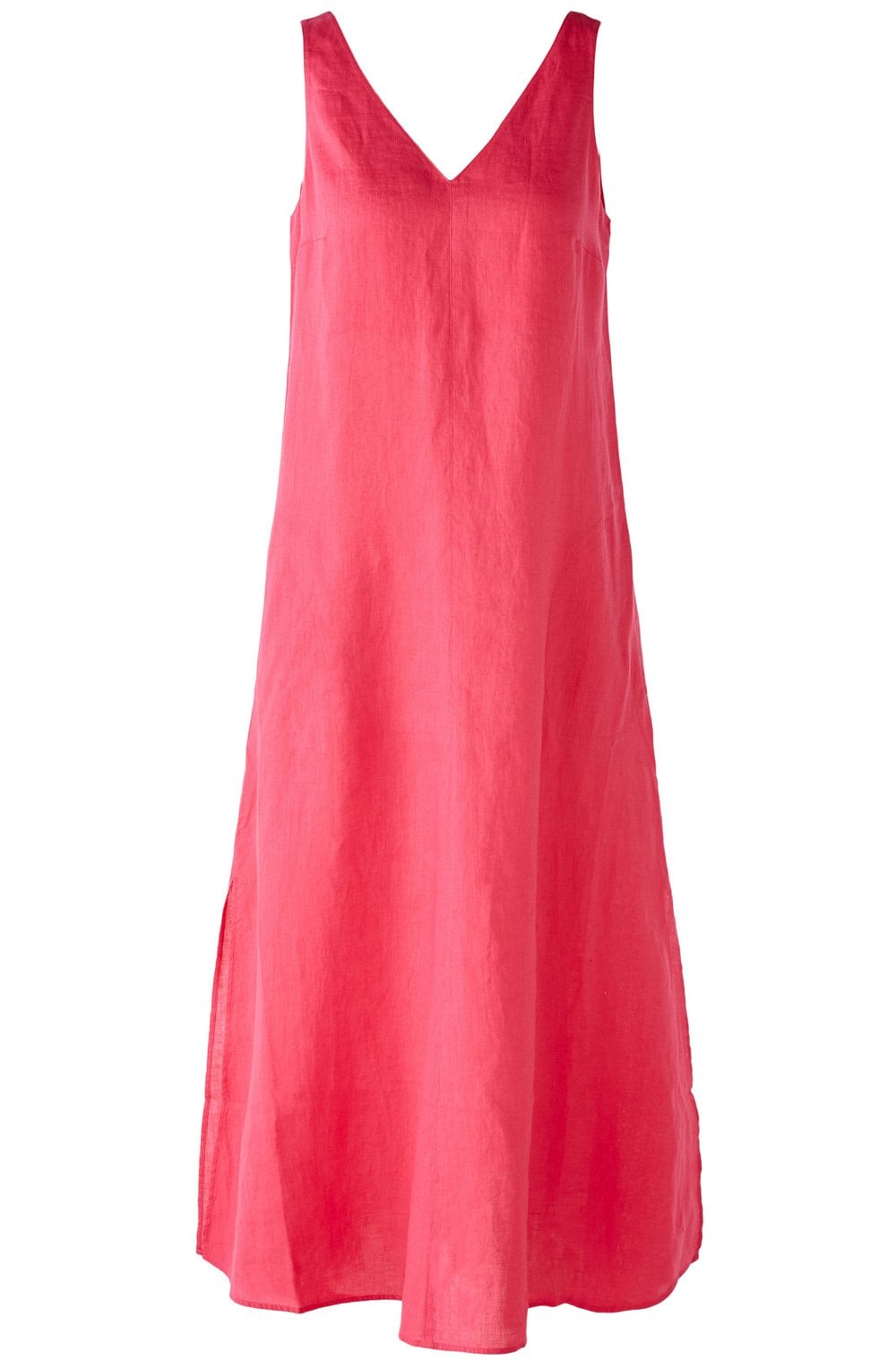 Raspberry Sorbet Linen Slip Dress