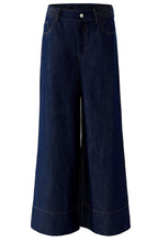 Raw Denim Plaited Waist Wide Leg Jeans