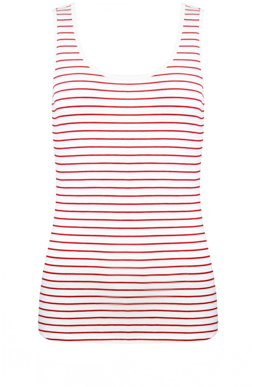 Red and White Jersey Vest Top
