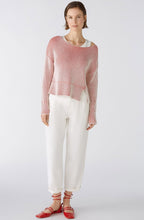 Red and White Relaxed Cropped Jumper