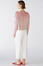 Red and White Relaxed Cropped Jumper