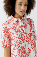 Red and White Seaside Collared Shift Dress