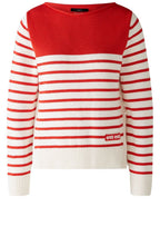 Red and White Side Split Jumper