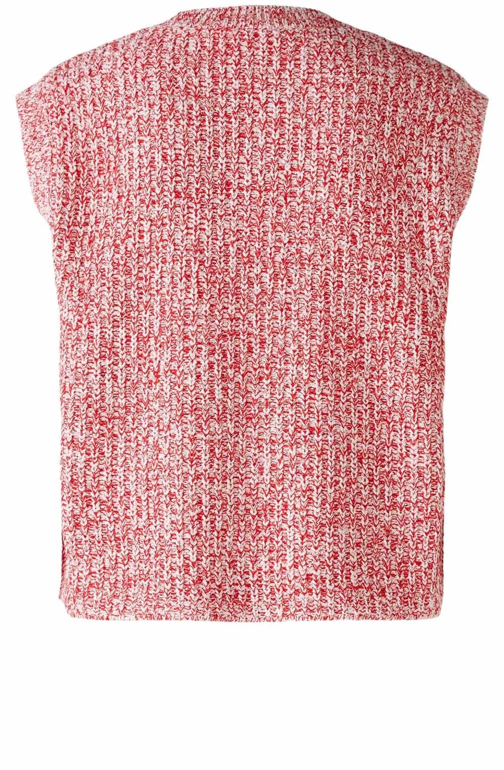 Red and White Sleeveless Slip Over