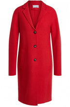 Red Boiled Wool Coat