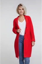 Red Boiled Wool Coat