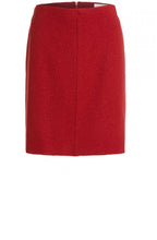 Red Boiled Wool Skirt