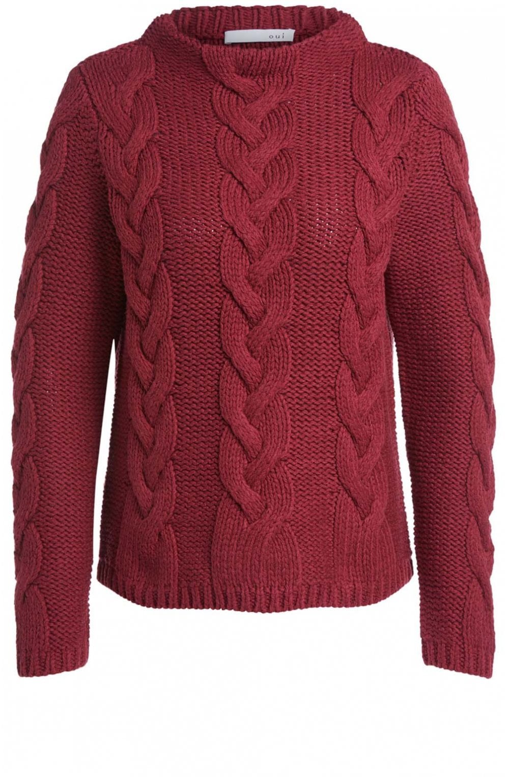 Red Cable Knit Jumper
