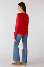 Red Camel Jumper with Leopard Design