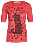 Red Cat Design T Shirt