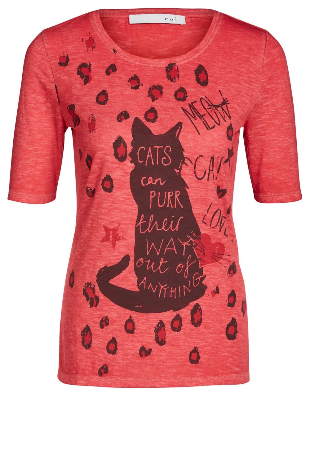 Red Cat Design T Shirt