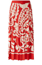 Red Ciao Amore Pleated Skirt