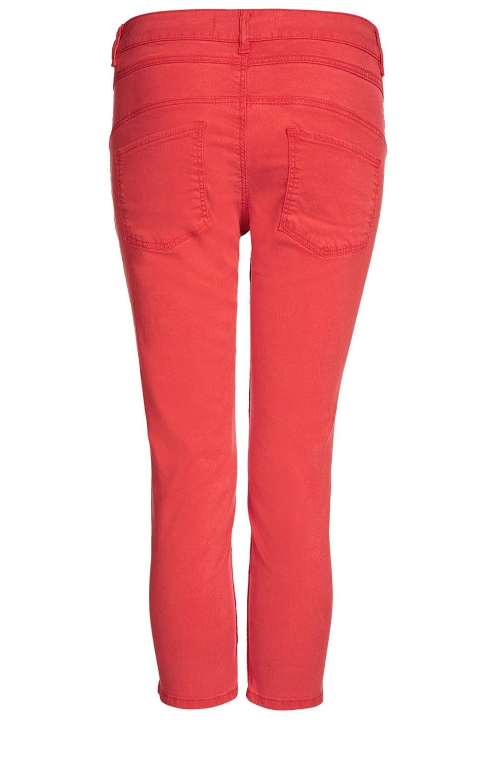 Red Cropped Newport Trousers
