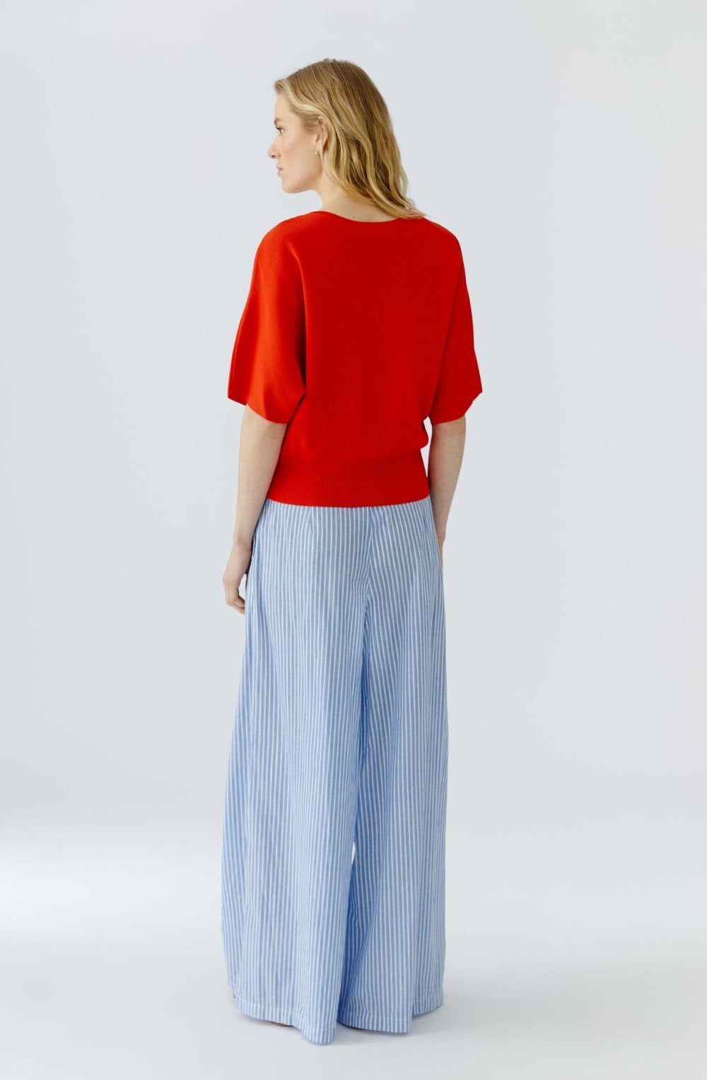 Red Fine Knit Relaxed Jumper
