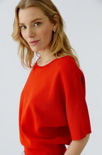 Red Fine Knit Relaxed Jumper