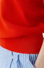 Red Fine Knit Relaxed Jumper