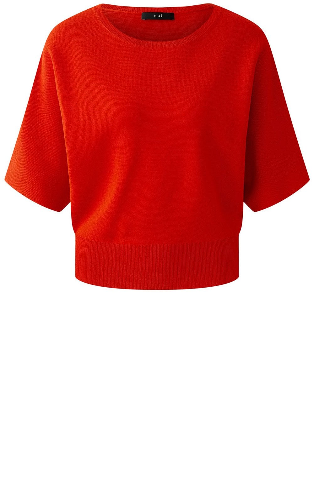 Red Fine Knit Relaxed Jumper