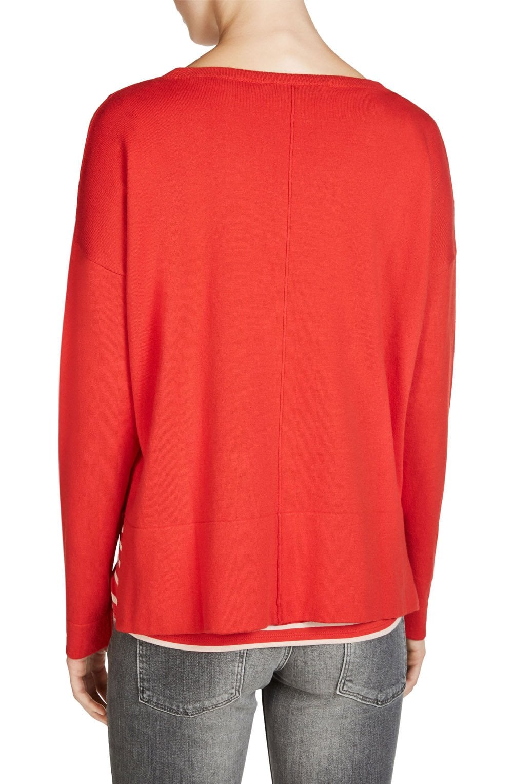 Red Fine Knit Sweater