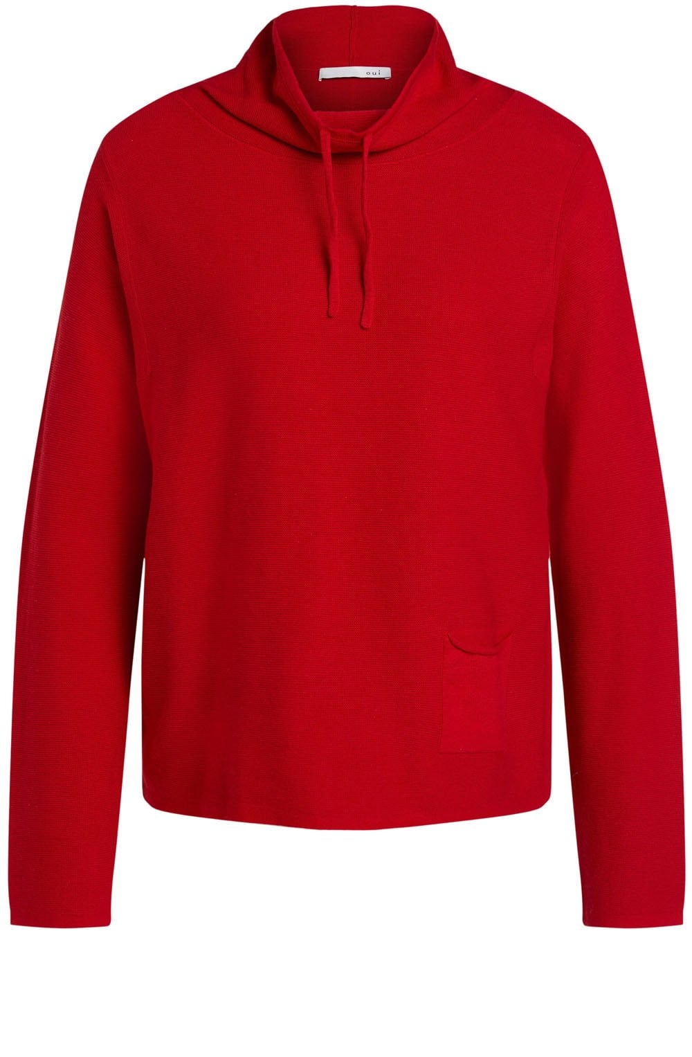 Red Fine Rib Jumper