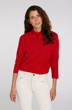Red Fine Rib Jumper