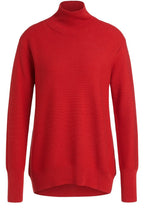 Red Fine Ribbed Knit Jumper