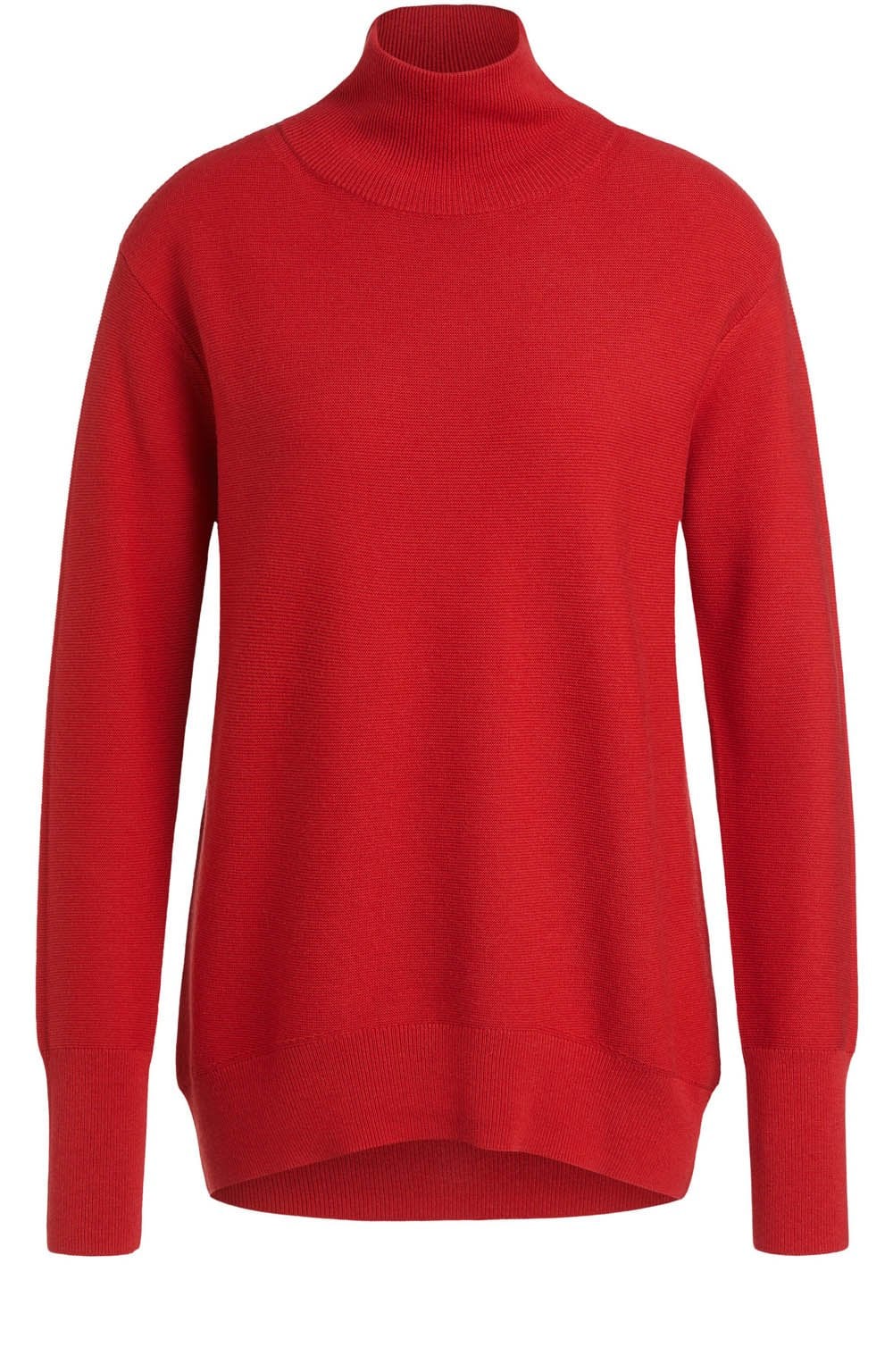 Red Fine Ribbed Knit Jumper