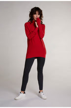 Red Fine Ribbed Knit Jumper