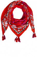 Red Floral Design Scarf