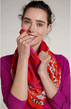 Red Floral Design Scarf