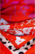 Red Floral Design Scarf