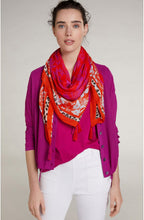 Red Floral Design Scarf