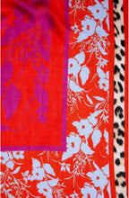 Red Floral Design Scarf