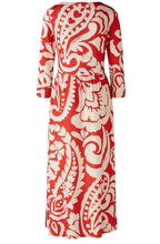 Red Floral Drawstring Chest Jersey Dress
