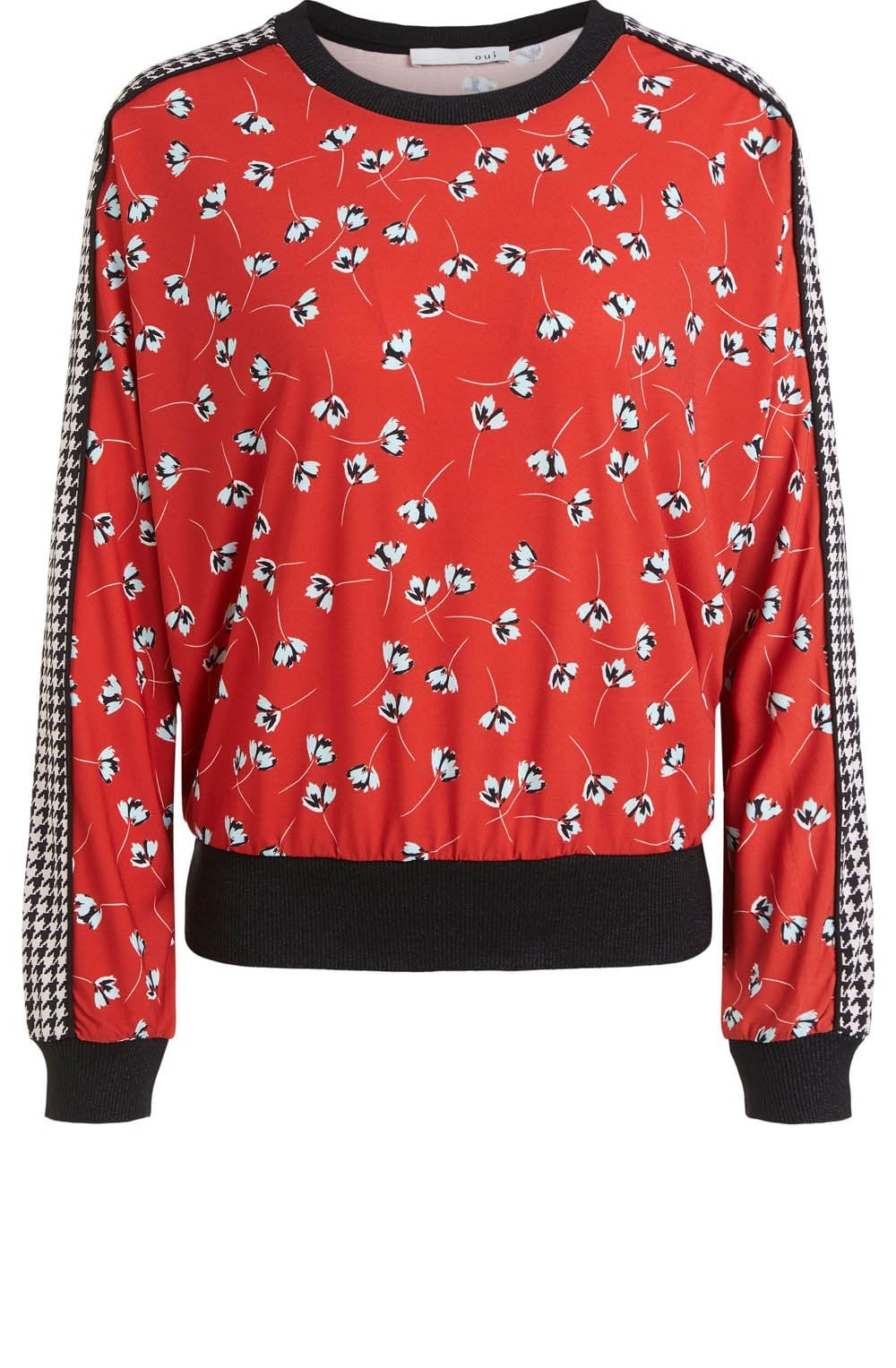 Red Floral Print Top