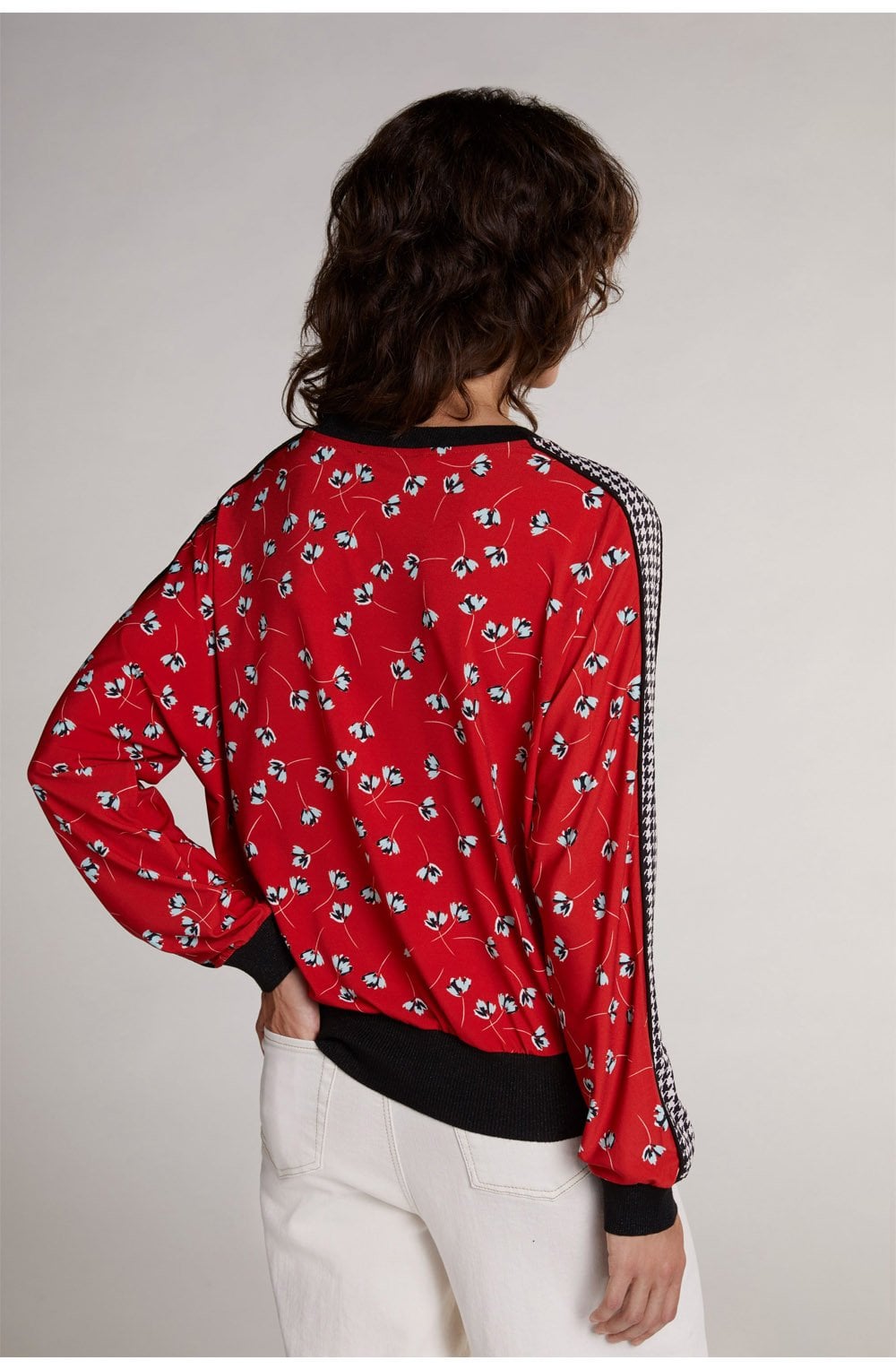 Red Floral Print Top