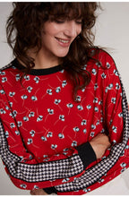 Red Floral Print Top