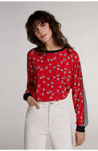 Red Floral Print Top