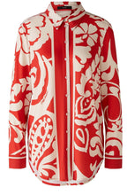 Red Floral Silky Touch Blouse