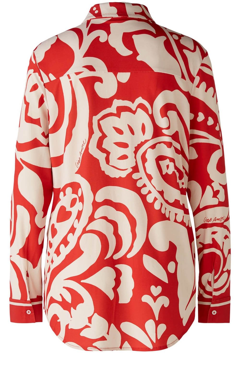 Red Floral Silky Touch Blouse