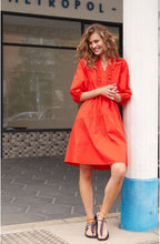 Red Frill Detailed Dress