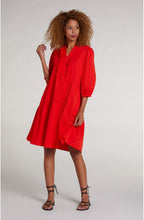 Red Frill Detailed Dress