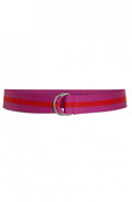 Red & Fuchsia Stripe Belt
