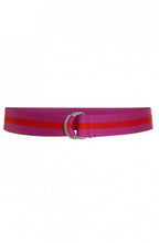 Red & Fuchsia Stripe Belt