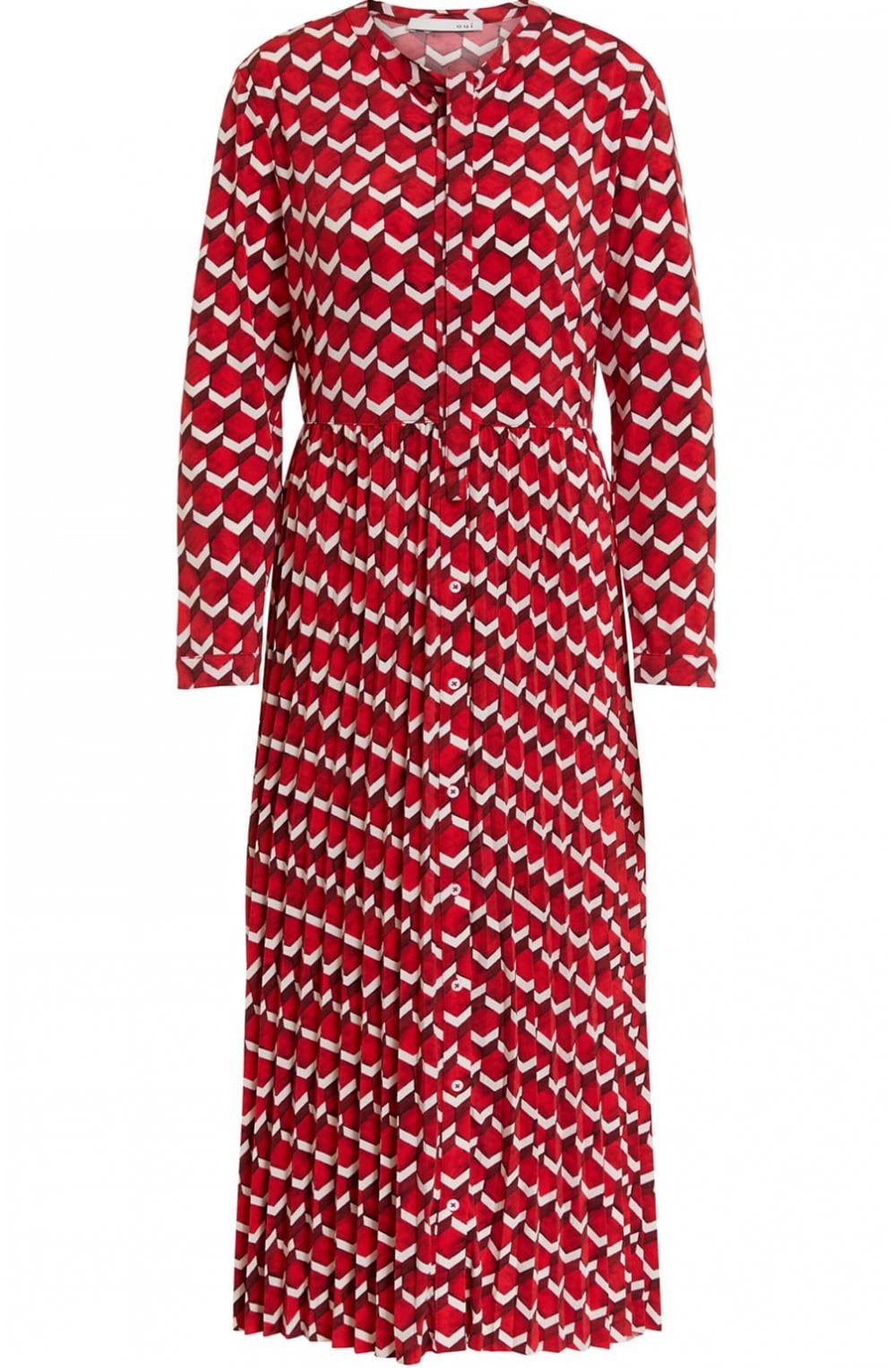 Red Geometric Print Dress