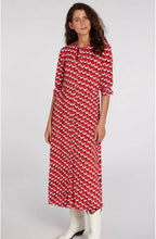 Red Geometric Print Dress