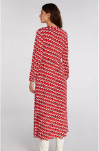 Red Geometric Print Dress