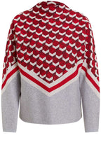 Red Geometric Print Jumper